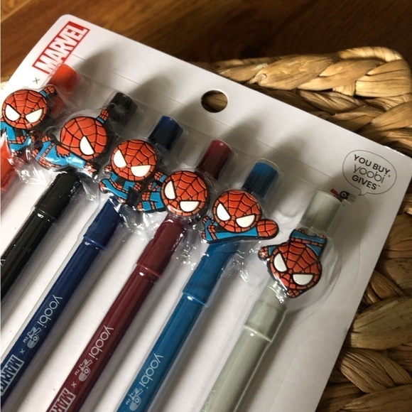 Yoobi x Marvel: Spider-man felt markers with figures 6ct - Picture 3 of 4